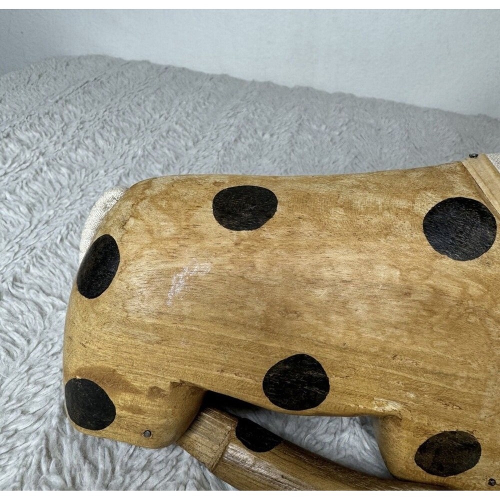 Vintage Wooden Folk Art‎ Giraffe Swinging Shelf Sitter Legs Moving Neck Figure - Picture 9 of 16